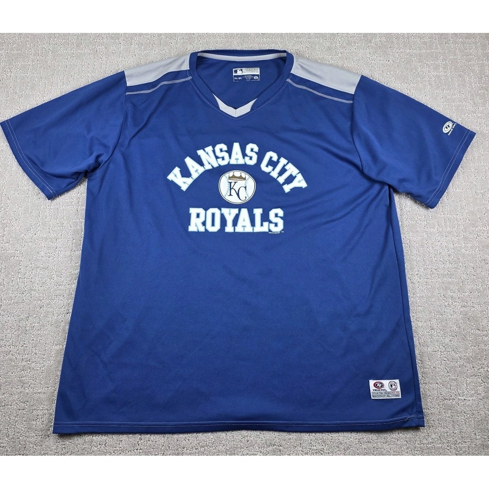 Kansas City Royals True Fans Blue Graphic Short Sleeve‎ T-Shirt Mens Size 2XL